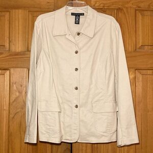 NWOT Bon Ton Statements Vintage 90s Lightweight Jacket Tan Women's Size 16